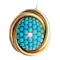 A Turquoise Gold and Diamond Brooch - image 1