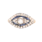 An Antique Diamond and Sapphire Evil Eye Gold Ring - image 2