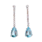 A pair of Aquamarine Diamond Drop Earrings - image 1
