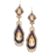 A Pair of Citrine Enamel Drop Earrings - image 1