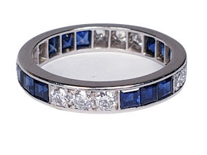 Sapphire and diamond eternity ring DBGEMS