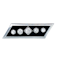 Art Deco platinum and onyx rhombic shaped brooch - image 1