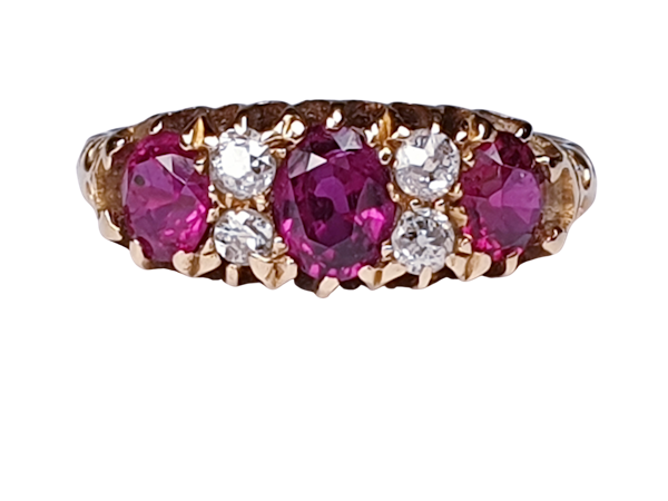 Victorian Ruby and Diamond Ring  DBGEMS - image 1