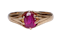 Single Stone Burmese Ruby Ring  DBGEMS - image 1