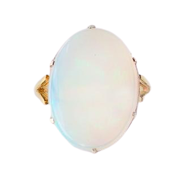 A 1950s Opal and Gold Ring - image 1