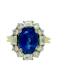 18K yellow gold 4.86ct Natural Blue Sapphire and 1.00ct Diamond Ring - image 1