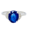 Platinum 2.64ct Natural Blue Sapphire and Diamond Ring - image 1