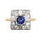 An Art Deco Sapphire and Diamond Ring - image 2