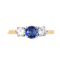 A three stone Sapphire and Diamond Ring - image 2