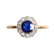 A Sri Lankan Sapphire and Diamond Ring - image 3