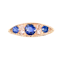 A Three Sapphire Diamond Ring - image 3
