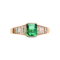 A French Emerald Diamond Ring - image 1