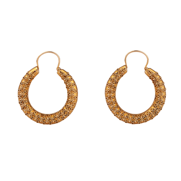 A pair of Gold Hoop Earrings - image 1