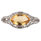 An Antique Citrine Diamond Brooch - image 1