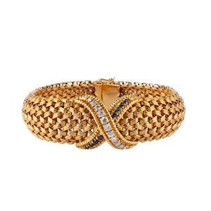 1970s sapphire diamond bracelet - Charlotte Sayers