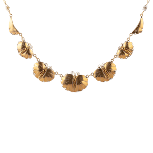 French fine gold butterfly necklace - Charlotte Sayers