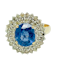 18K yellow gold 3.00ct Natural Blue Sapphire and 1.00ct Diamond Ring - image 1