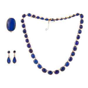 Victorian lapis lazuli suite