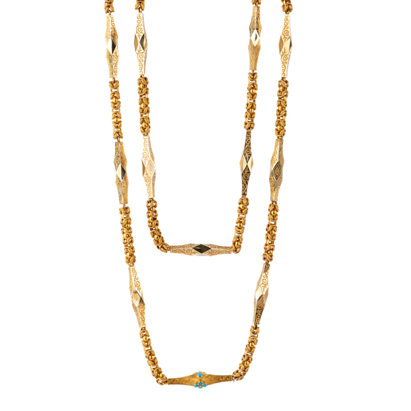 Georgian fine gold guard chain - image 1