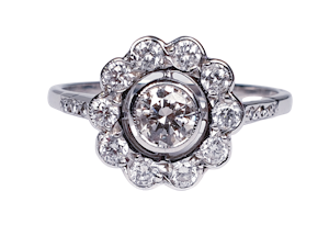 Diamond Cluster Engagement Ring DBGEMS