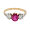 3 stone  Victorian ring - image 1