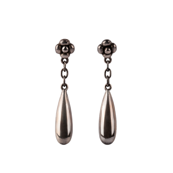 Georg Jensen silver drop earrings - image 1