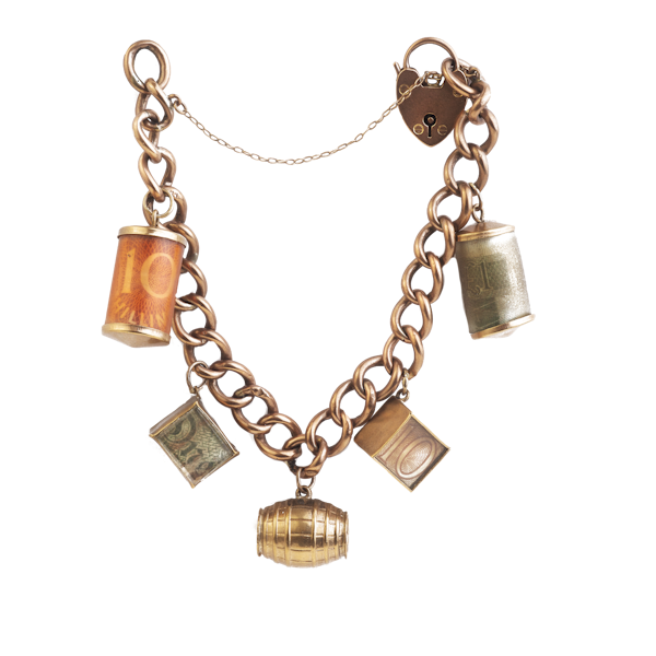 9ct Edwardian Gold Charm Bracelet. Spectrum Antiques - image 1