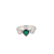 1970's, 18ct White Gold Emerald and Diamond stone set Ring, SHAPIRO & Co since1979 - image 1