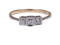 Edwardian Three Stone Diamond Ring  DBGEMS - image 1