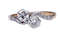 Edwardian Two Stone Diamond Cross Over Engagement Ring  DBGEMS - image 1