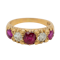5 stone ruby and diamond ring - image 1