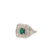 1920's, Platinum & 18ct White Gold, Emerald & Diamond stone set Ring, SHAPIRO & Co since1979 - image 1