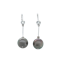 Black pearl and diamond drop earrings - image 1