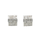 Diamond rectangular cluster clip earrings - image 1