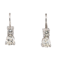 Diamond and platinum  pear shape earrings - image 1