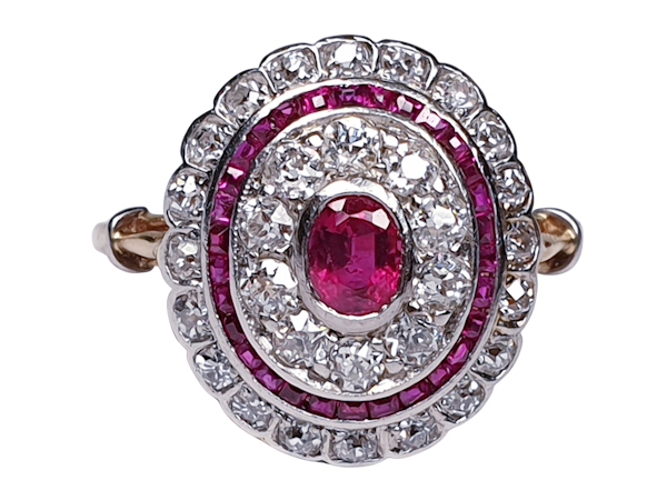 Edwardian ruby and diamond ring  DBGEMS - image 1