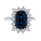 18K white gold 4.08ct Natural Blue Sapphire and 1.00ct Diamond Ring - image 1