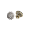 Deco Diamond Flower Cluster Earrings - image 1