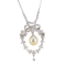 1970's, 18k White Gold, Brilliant Cut Diamond and South Sea Pearl stone set Pendant, SHAPIRO & Co since1979 - image 6