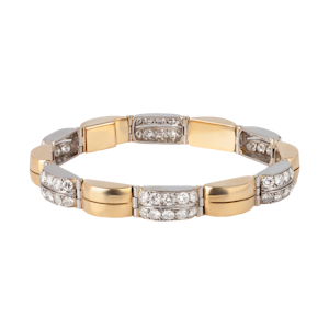 French Gold, Platinum Diamond Bracelet - Charlotte Sayers