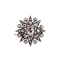 Rose cut diamond star brooch - image 1