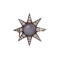Victorian star sapphire diamond brooch - image 1