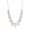 Pink topaz and aquamarine drop necklace - image 1