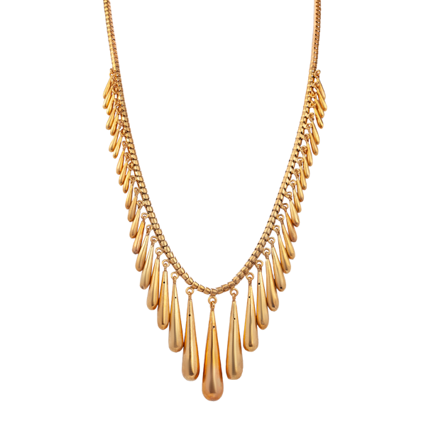 Victorian fine gold drop necklace - Charlotte Sayers - image 1