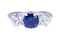 Art deco sapphire and diamond engagement ring 4775    DBGEMS - image 1