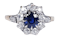 Antique sapphire and diamond engagement ring 4780   DBGEMS - image 1