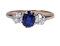 Antique sapphire and diamond engagement ring 4777   DBGEMS - image 1