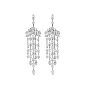 Long Chandelier Diamond Drop Earrings SKU: 3824 DBGEMS
