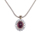Cabochon Ruby and Diamond Cluster Pendant  DBGEMS - image 1