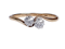 Edwardian Diamond Cross Over Ring 1852  DBGEMS - image 1